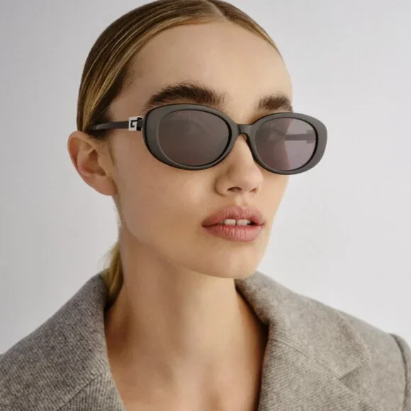 NWT GUCCI SUNGLASSES, ROUND BROWN HAVANA EYEWEAR GUCCI - Picture 2 of 3